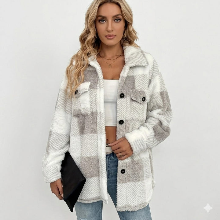 Sophie Laurent - Plys Ternet Sherpa Jakke Til Dame