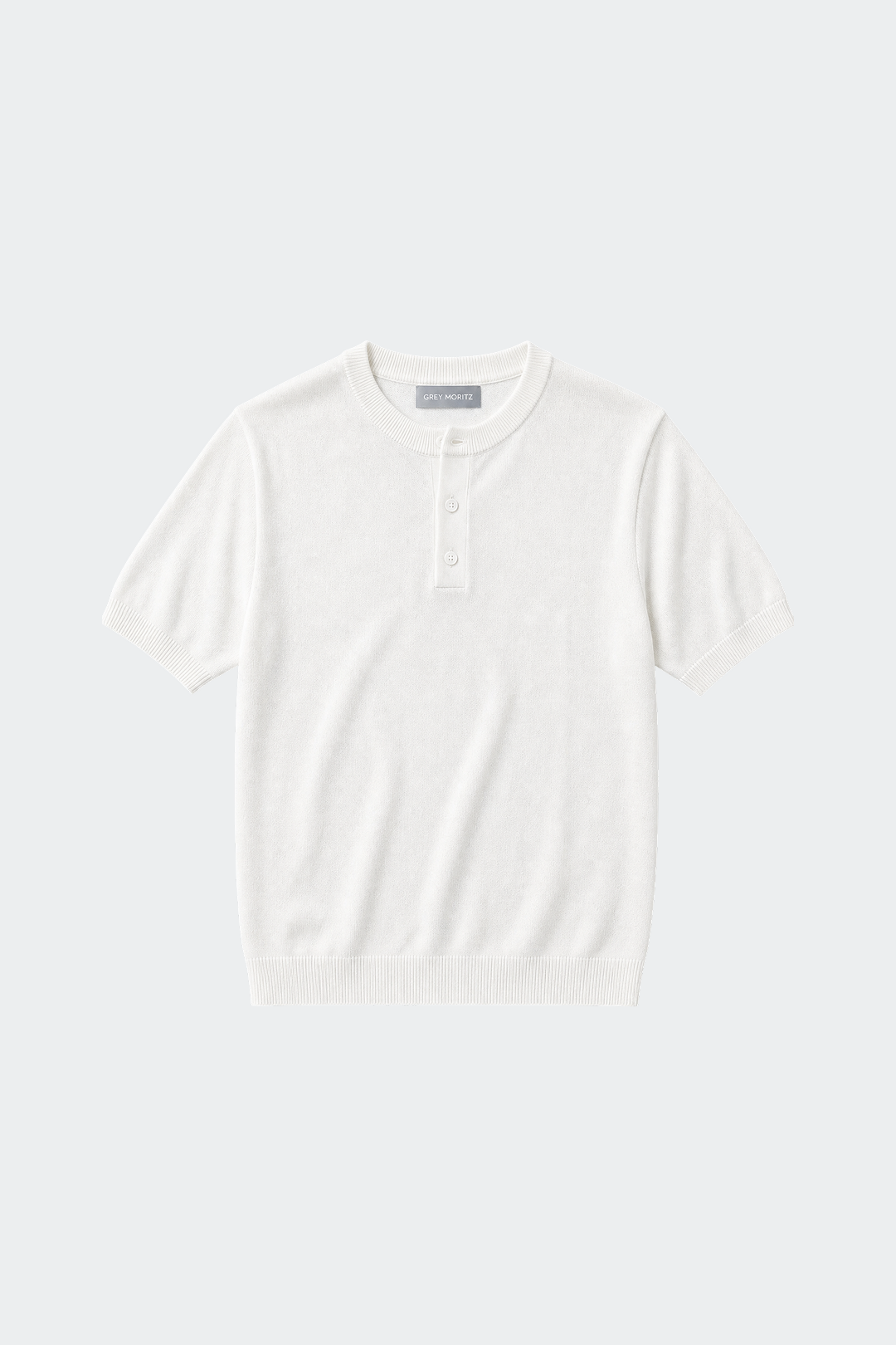 Kortærmet Henley T-shirt med Knapstolpe - til Mænd