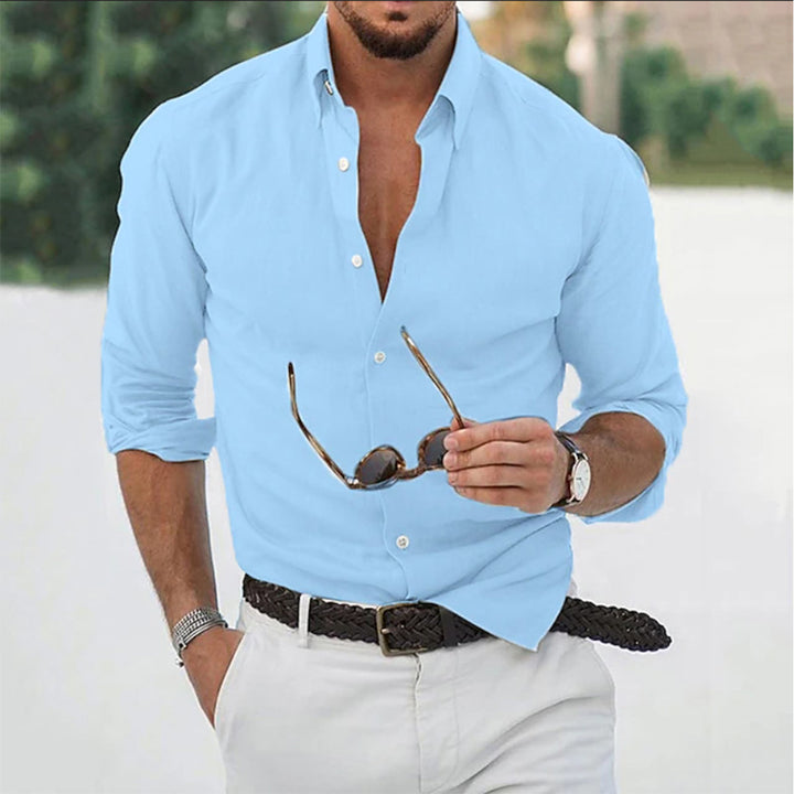 Herreskjorte med Lange Ærmer – Casual Stil