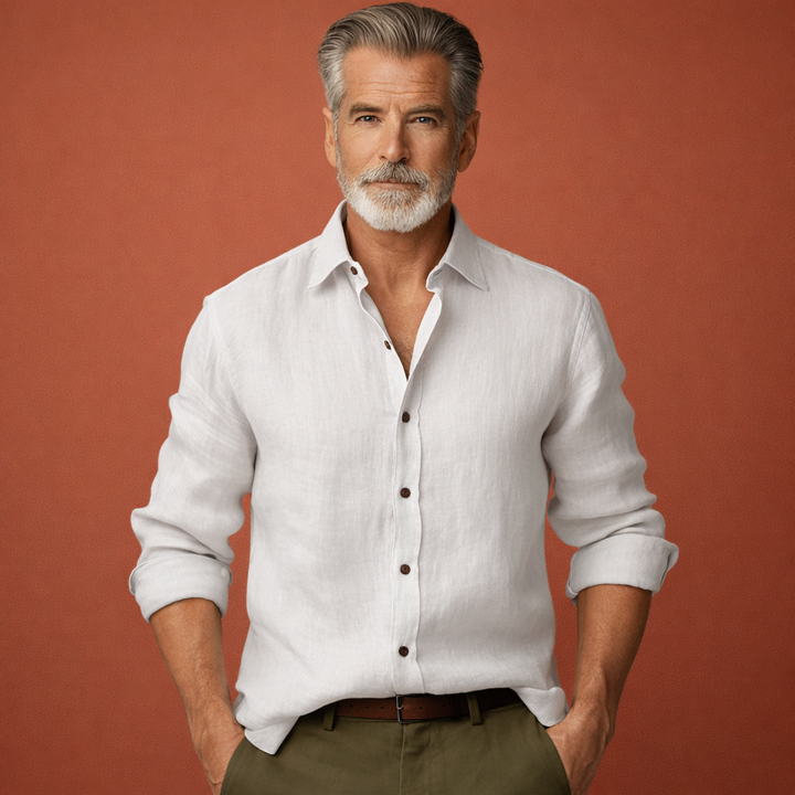 Herre Hørskjorte med Lange Ærmer – Casual Stil