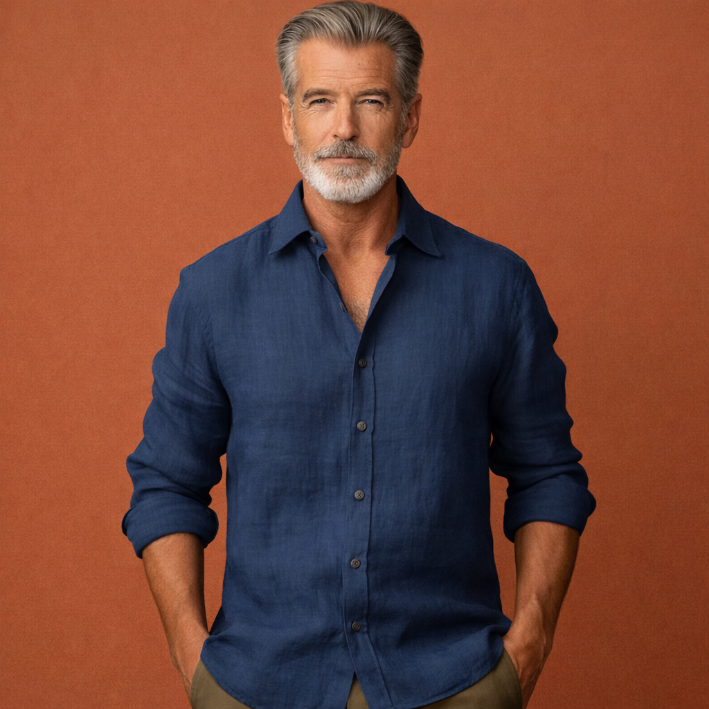 Herre Hørskjorte med Lange Ærmer – Casual Stil