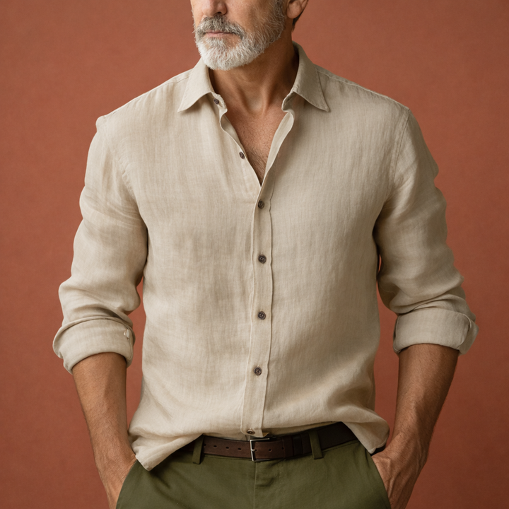 Herre Hørskjorte med Lange Ærmer – Casual Stil