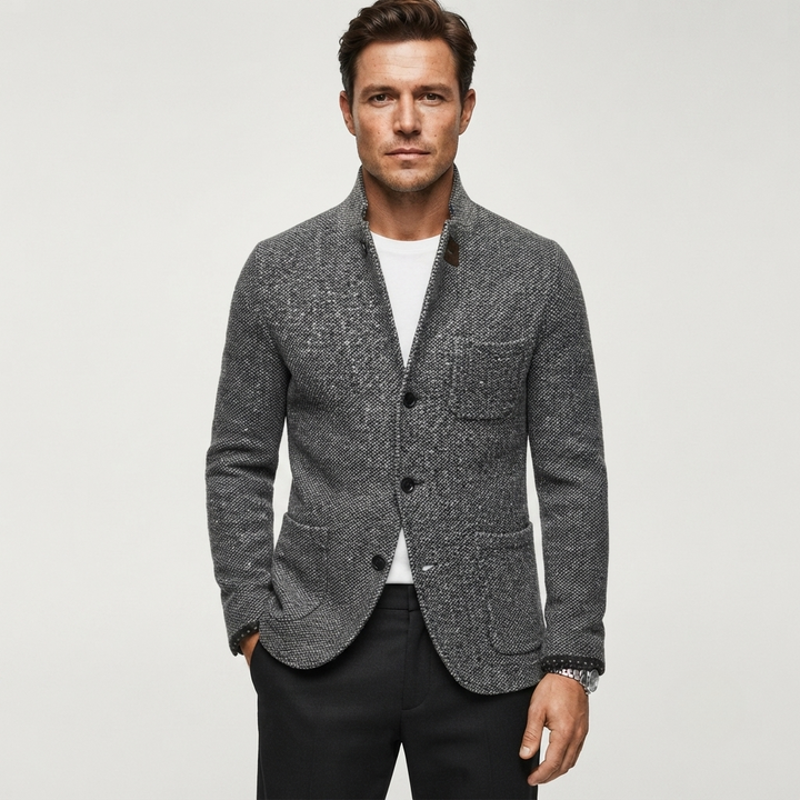 James Whitfield | Retro Wool-Blend cardigan jakke til herre