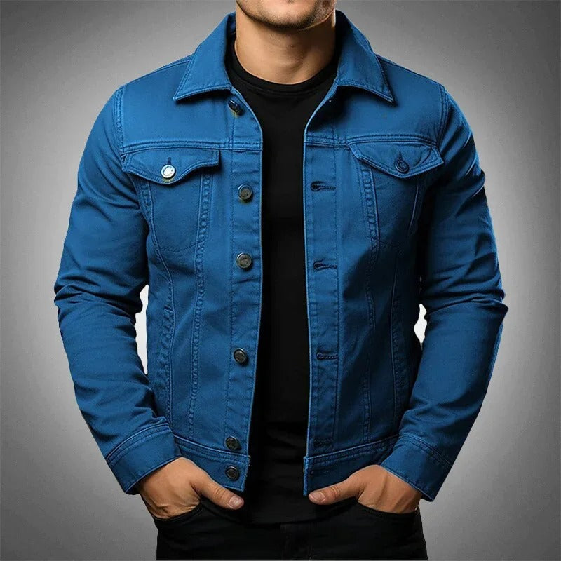 Marco Bellini | klassisk Black denim jakke til herre