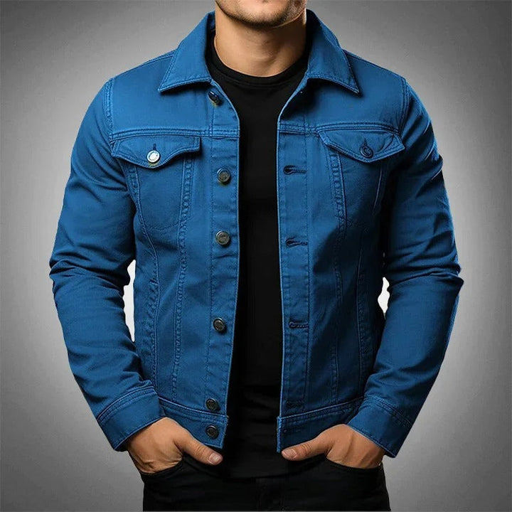 Marco Bellini | klassisk Black denim jakke til herre