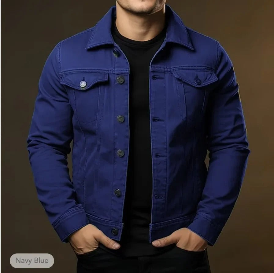 Marco Bellini | klassisk Black denim jakke til herre