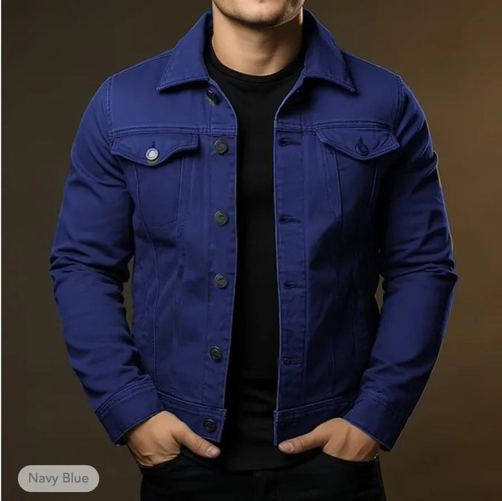 Marco Bellini | klassisk Black denim jakke til herre