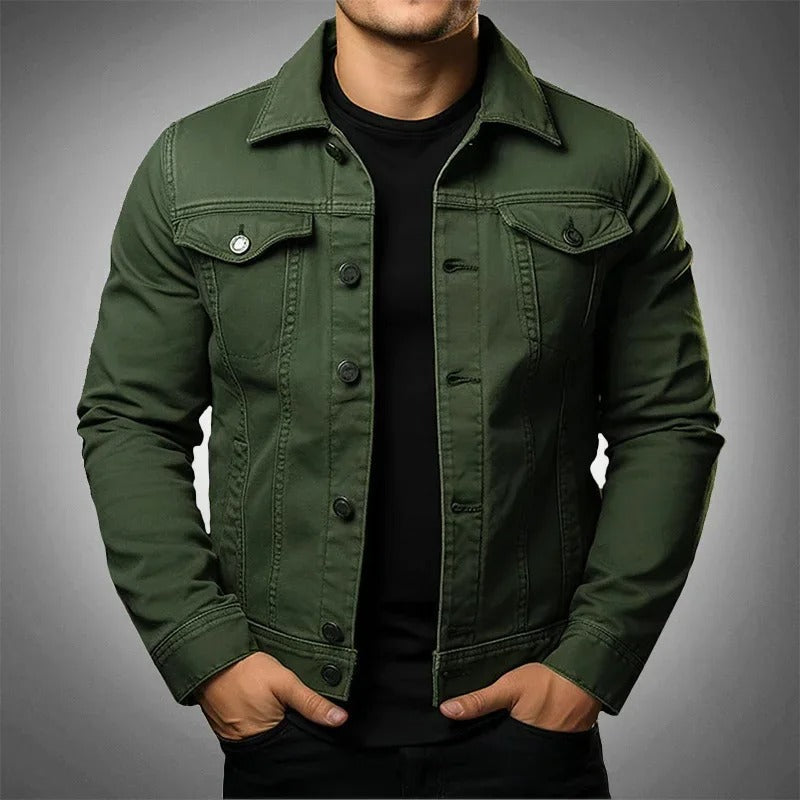 Lorenzo Marchetti | Black denim jakke til herre