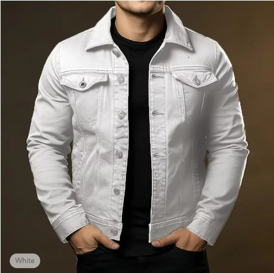 Lorenzo Marchetti | Black denim jakke til herre