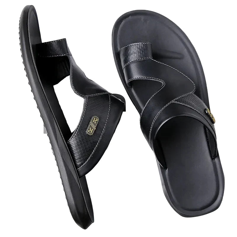Mænd Elegante Sommersandaler med Flad Sål og Åben Tå