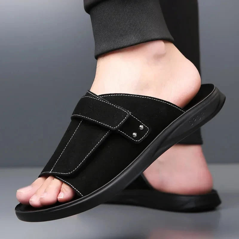 Herre Klassiske Sandaler med Bred Rem og Nitter