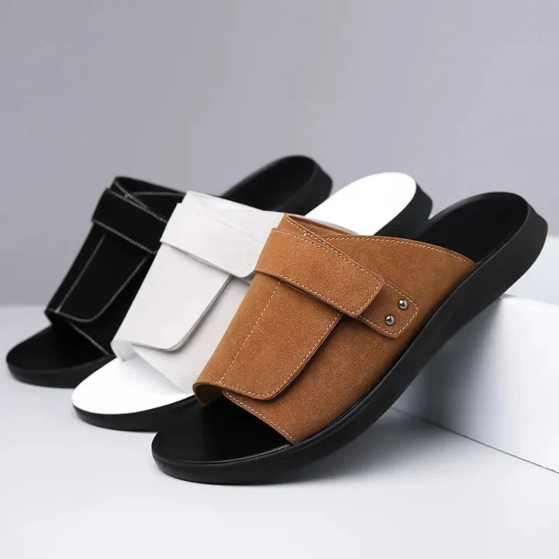 Herre Klassiske Sandaler med Bred Rem og Nitter
