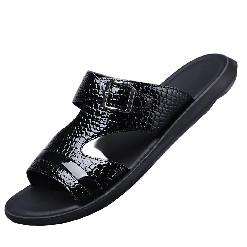 Mænd Elegante Sommersandaler med Flad Sål og Åben Tå