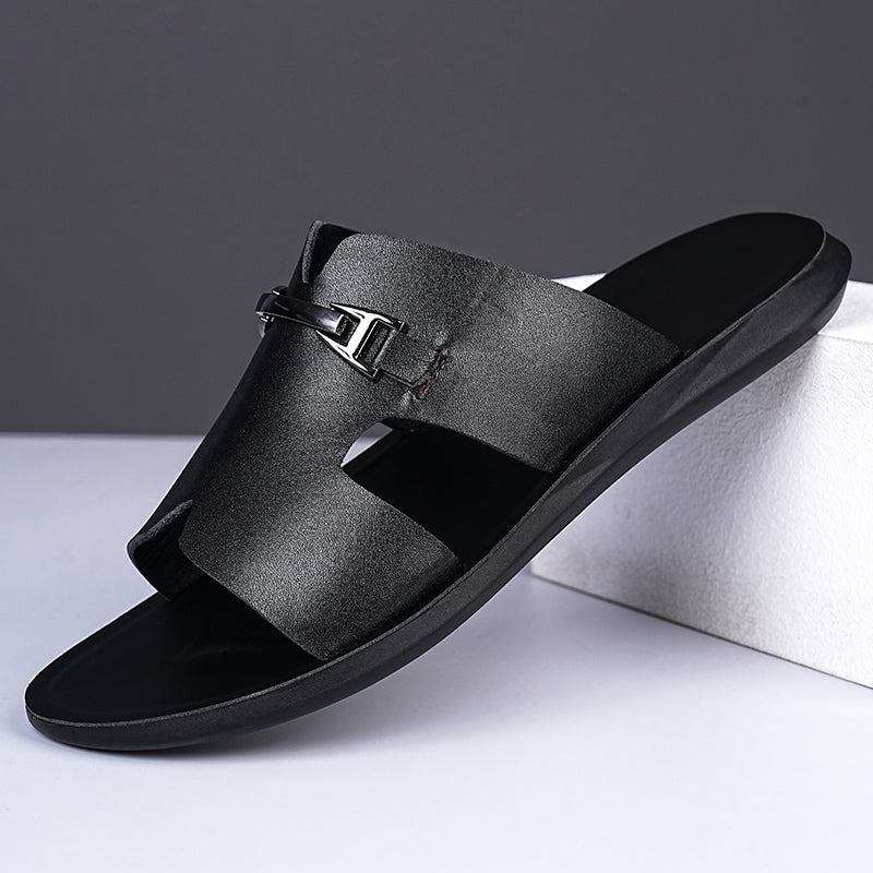 Herre Slip-on Sandaler med Spænde – Komfortable Fritidssandaler