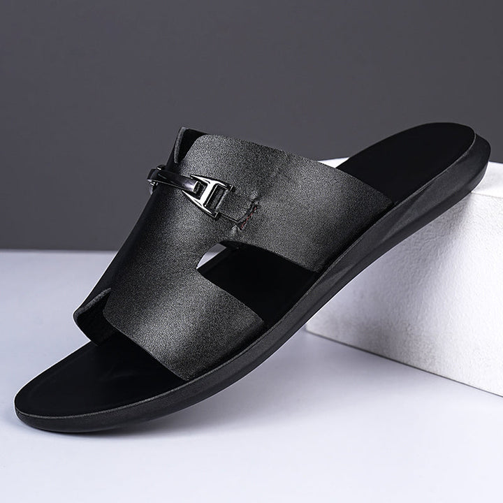 Herre Slip-on Sandaler med Spænde – Komfortable Fritidssandaler