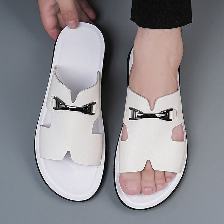 Herre Slip-on Sandaler med Spænde – Komfortable Fritidssandaler
