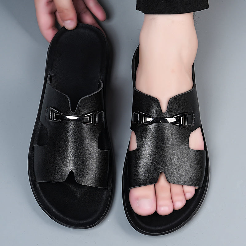 Herre Slip-on Sandaler med Spænde – Komfortable Fritidssandaler