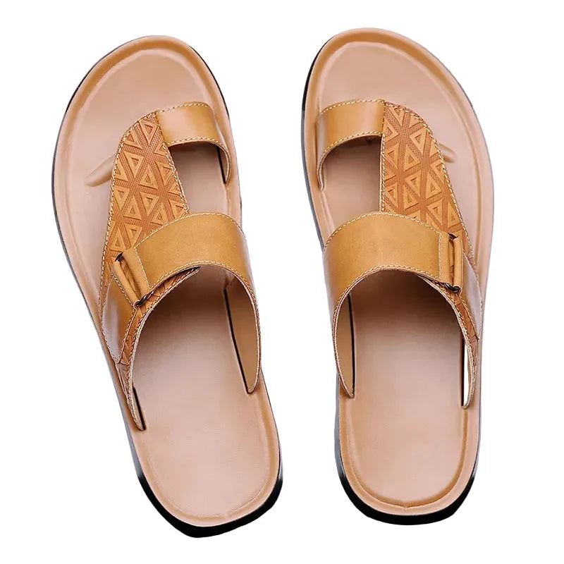 Herre Casual Slip-on Mules med Justerbar Rem og Åben Tå