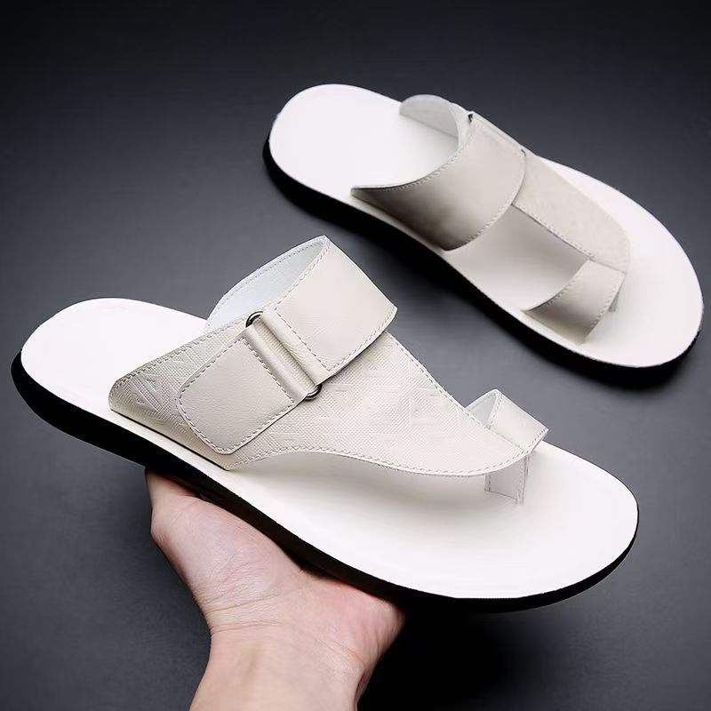 Herre Casual Slip-on Mules med Justerbar Rem og Åben Tå