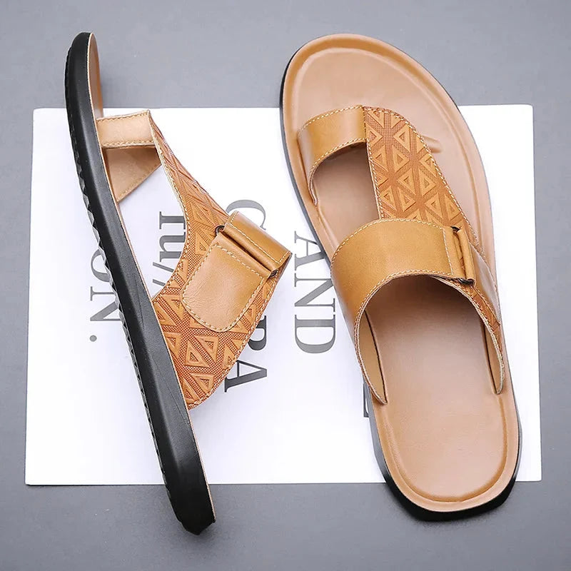 Herre Casual Slip-on Mules med Justerbar Rem og Åben Tå