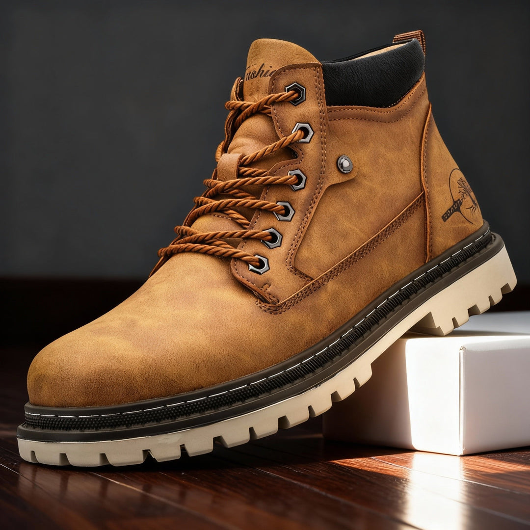 Callum Wright | Herre læder Ankle Work støvler blonde-Up Anti-Slip Cushioned til herre