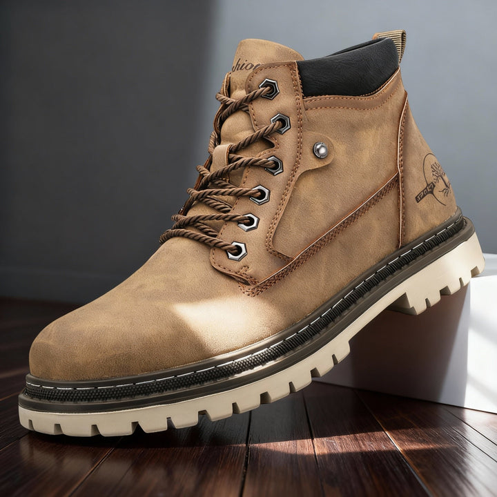 Callum Wright | Herre læder Ankle Work støvler blonde-Up Anti-Slip Cushioned til herre