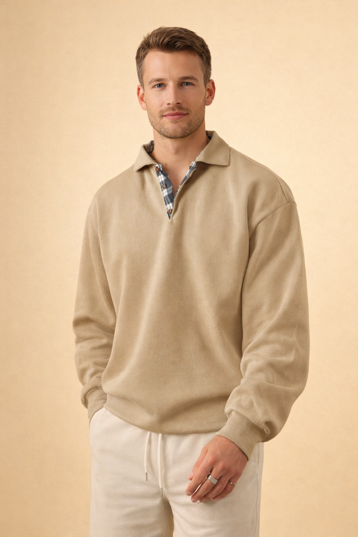 Luca Moretti - Premium Strikket Poloshirt Til Herre