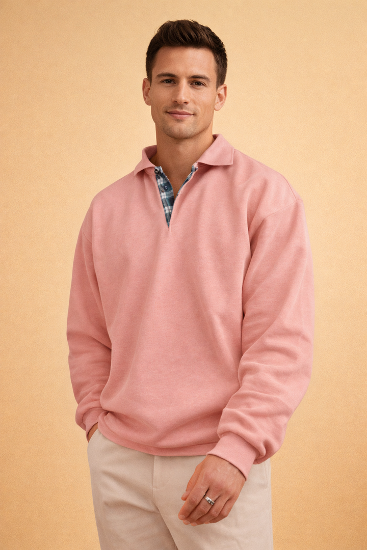 Luca Moretti - Premium Strikket Poloshirt Til Herre