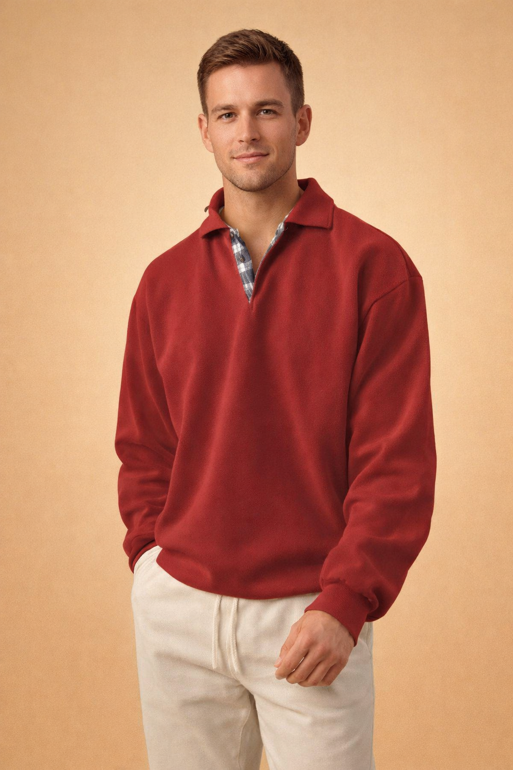 Luca Moretti - Premium Strikket Poloshirt Til Herre