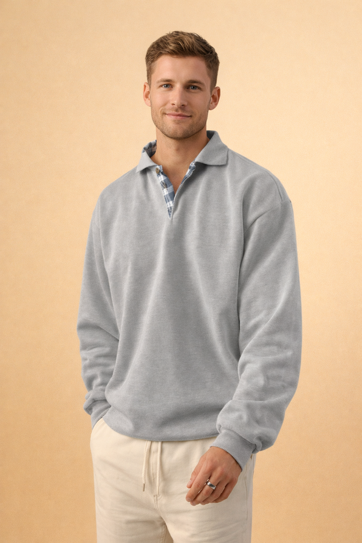 Luca Moretti - Premium Strikket Poloshirt Til Herre