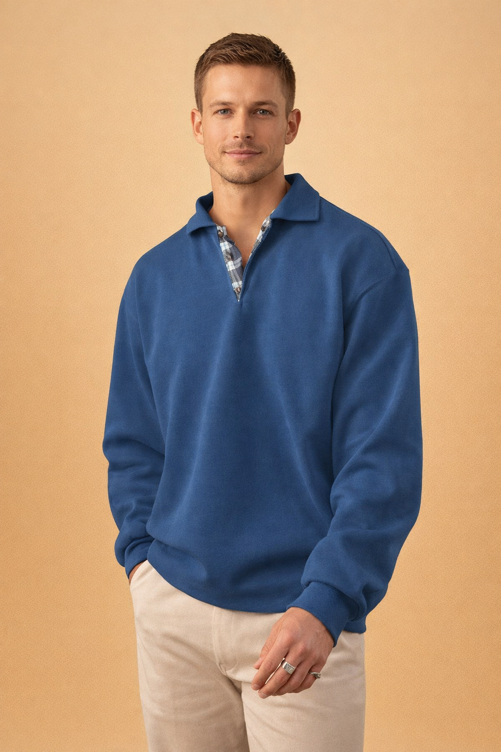 Luca Moretti - Premium Strikket Poloshirt Til Herre