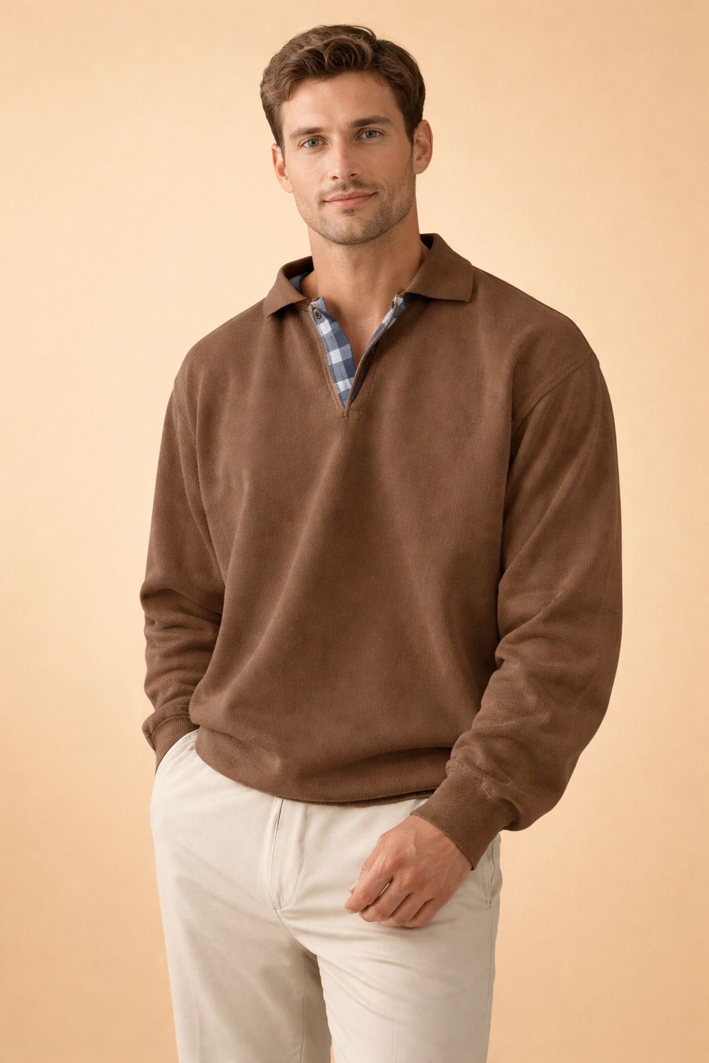 Luca Moretti - Premium Strikket Poloshirt Til Herre