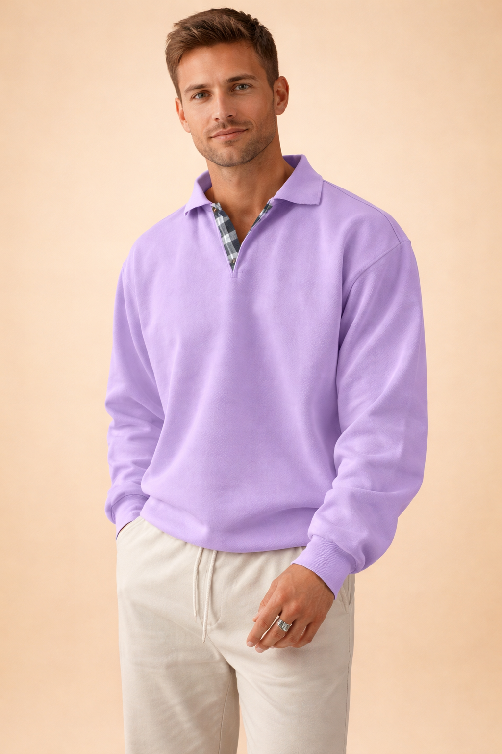 Luca Moretti - Premium Strikket Poloshirt Til Herre