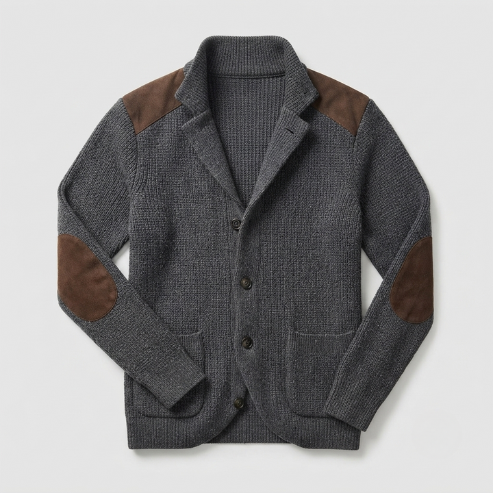 Nathan Davies - Grov Strikket Cardigan Jakke Til Herre