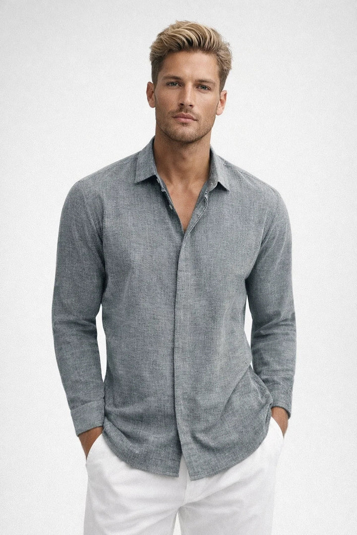 Herre Hørskjorte med Lange Ærmer – Casual Stil