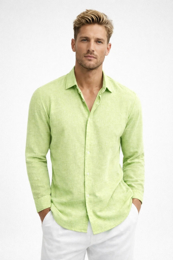 Herre Hørskjorte med Lange Ærmer – Casual Stil