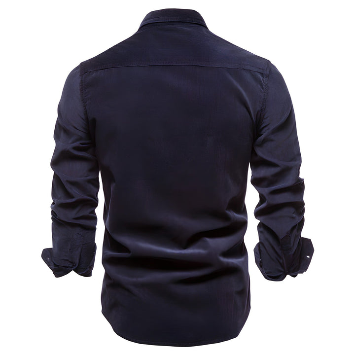 Herreskjorte Cargo Lomme Skjorte Casual Langærmet Button-Up