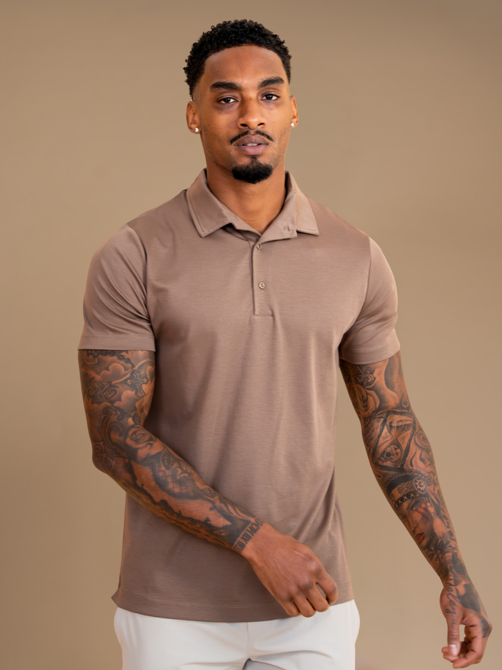 Klassisk Slim-Fit Poloshirt til Mænd - Kortærmet