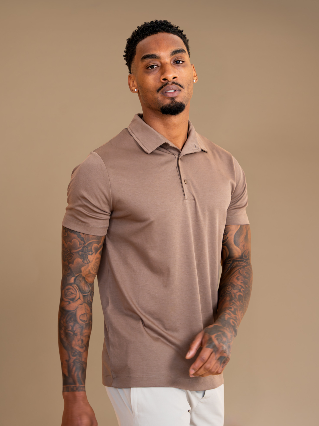 Klassisk Slim-Fit Poloshirt til Mænd - Kortærmet