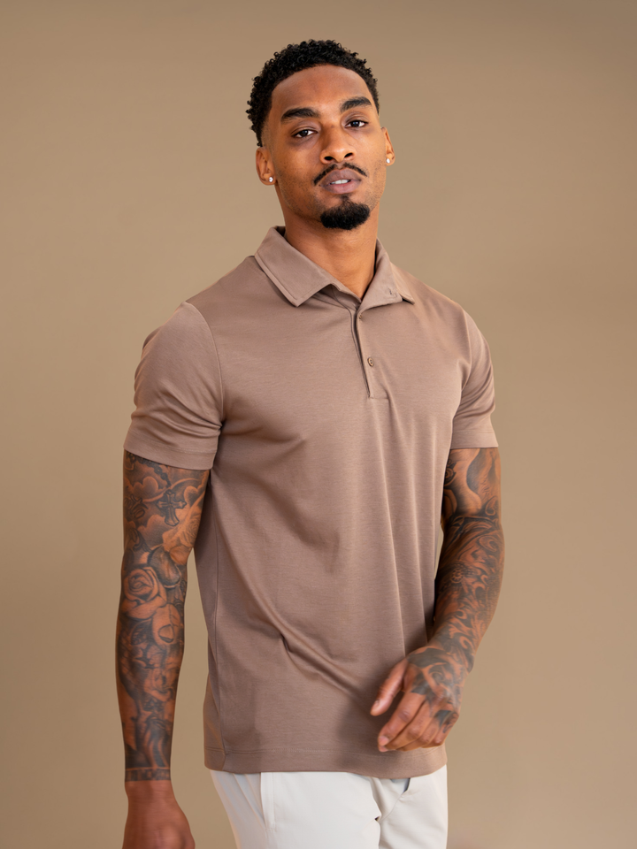 Klassisk Slim-Fit Poloshirt til Mænd - Kortærmet