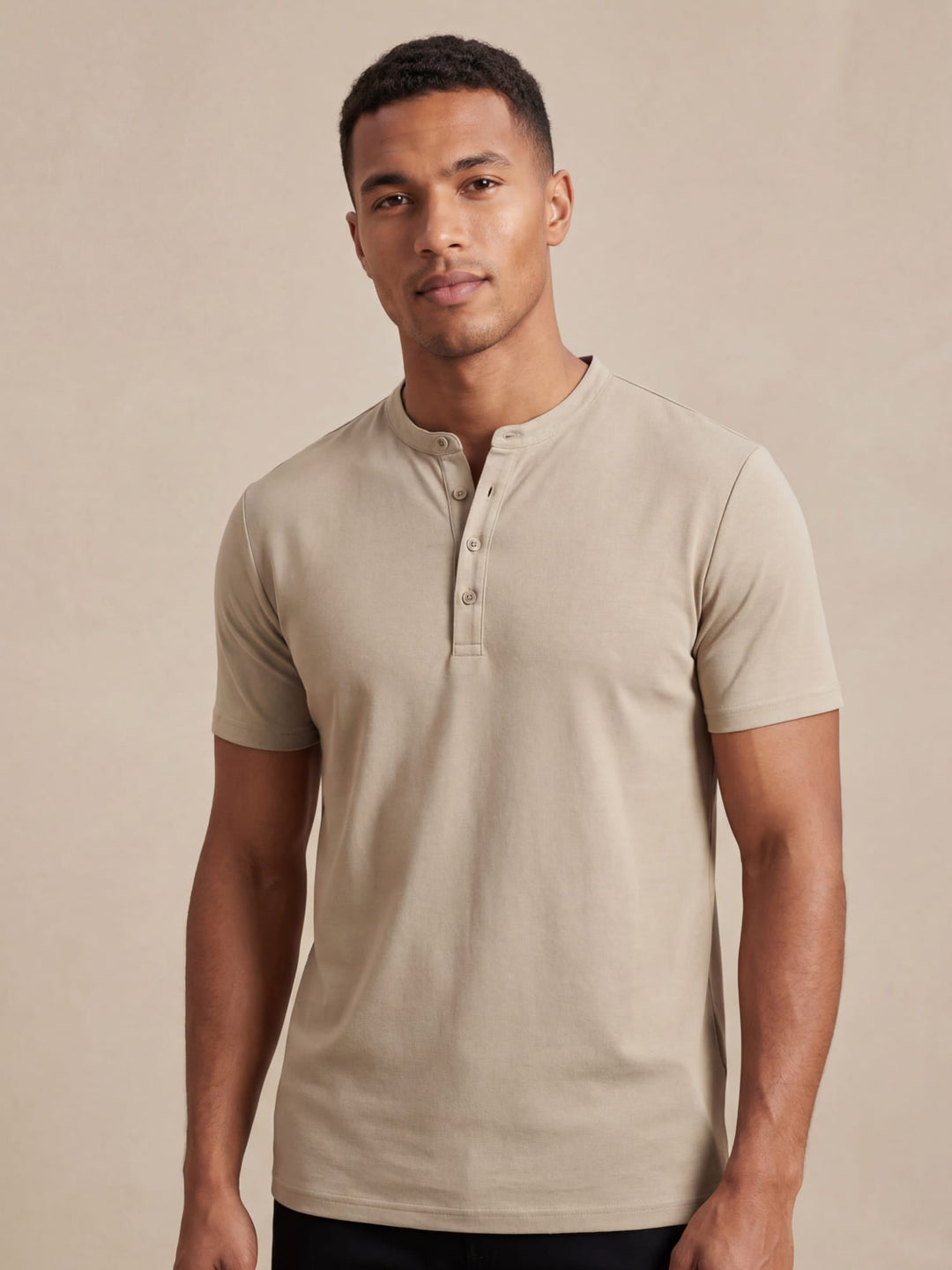 Herre Poloshirt med Bindekrave – Kortærmet Casual Top med Knapper