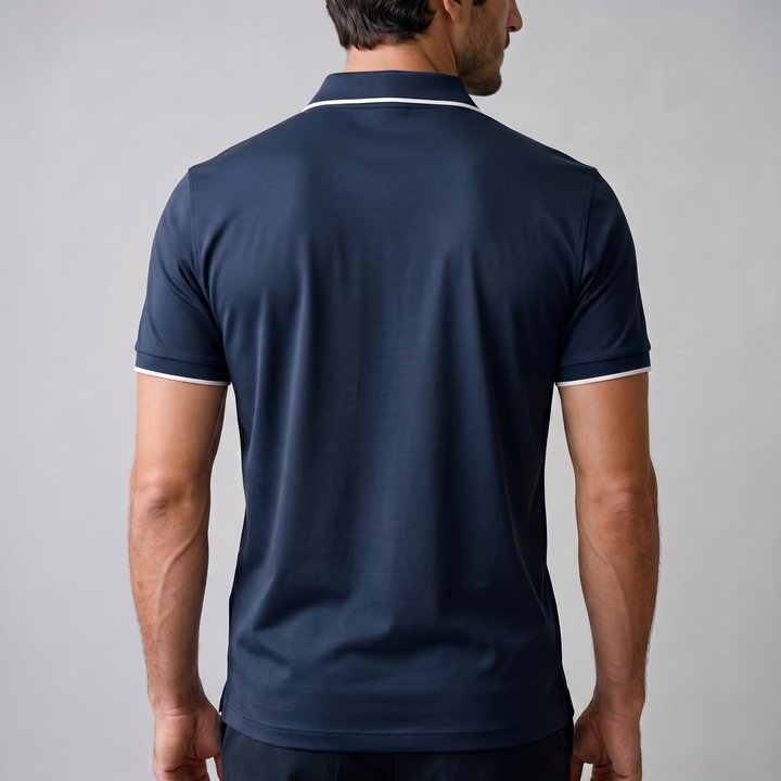 Herre Polo Shirt med Lynlås – Kortærmet