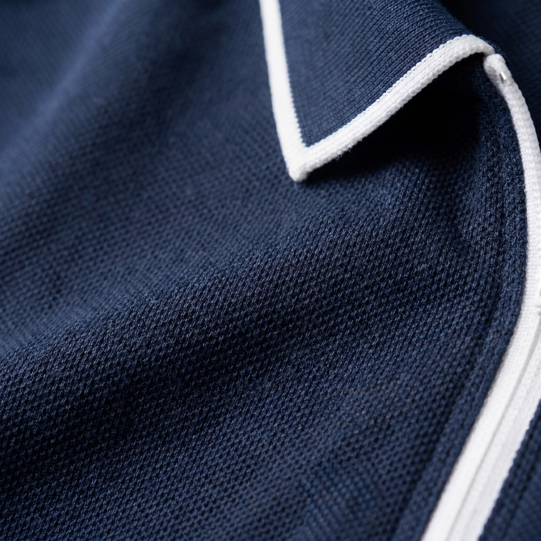 Herre Polo Shirt med Lynlås – Kortærmet