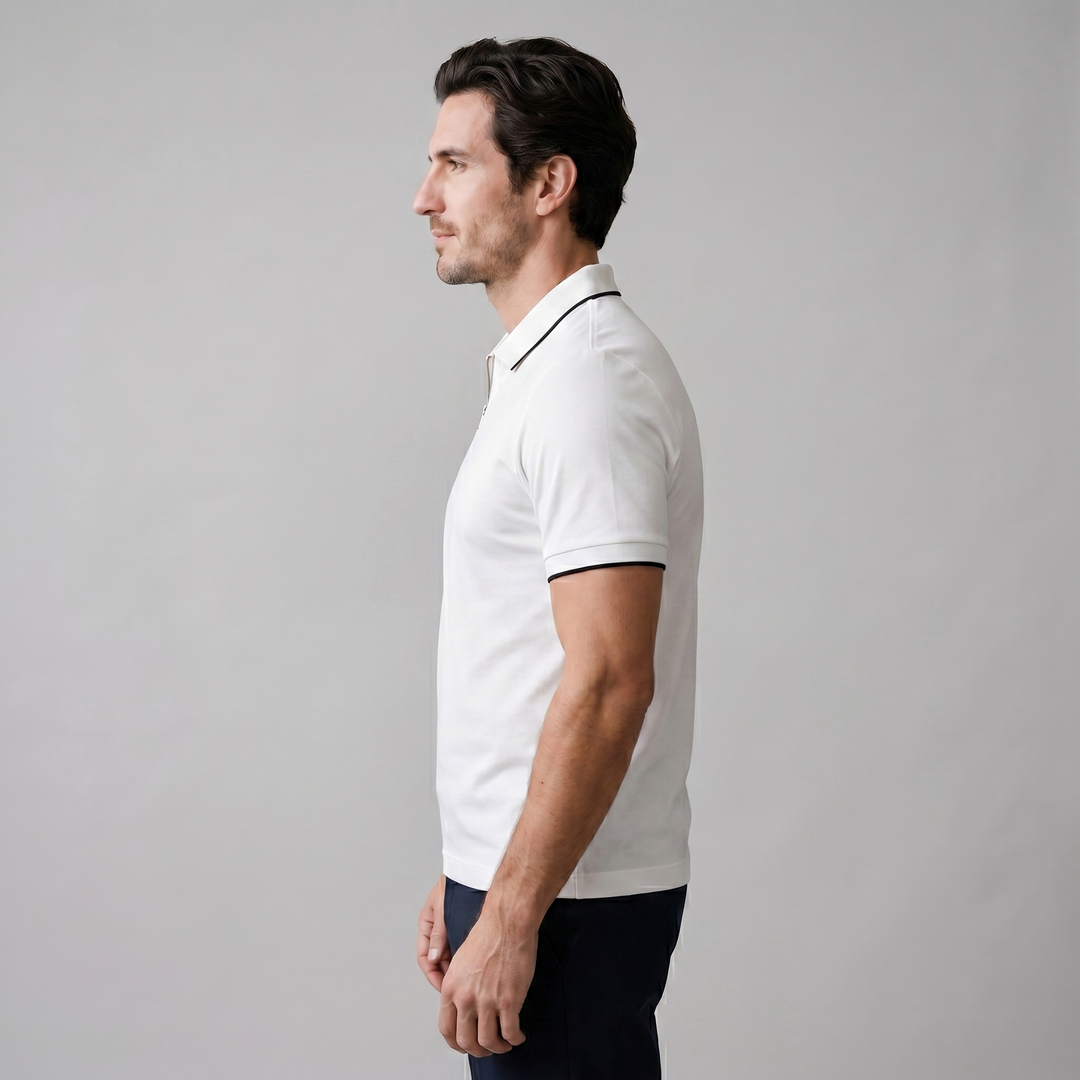 Herre Polo Shirt med Lynlås – Kortærmet