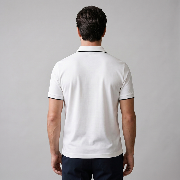 Herre Polo Shirt med Lynlås – Kortærmet