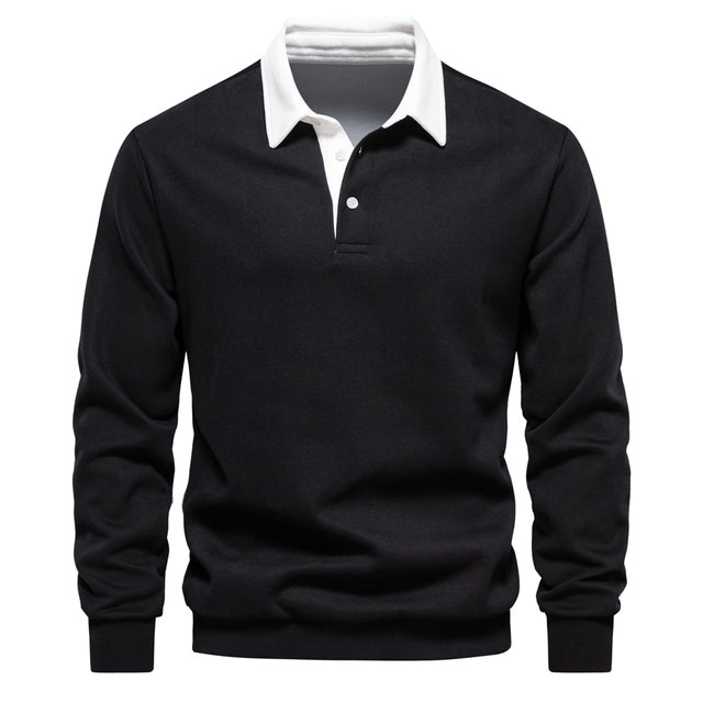 Herre Langærmet Polo Shirt – Slim Fit