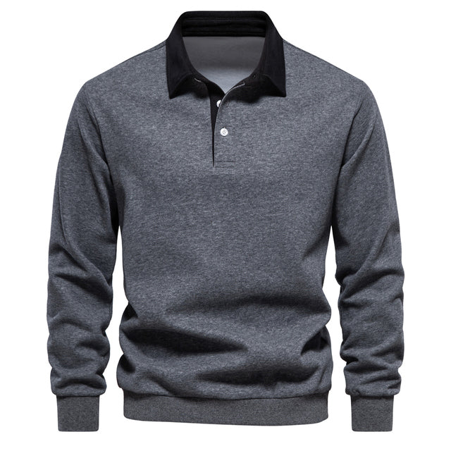 Herre Langærmet Polo Shirt – Slim Fit