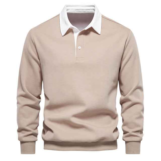 Herre Langærmet Polo Shirt – Slim Fit