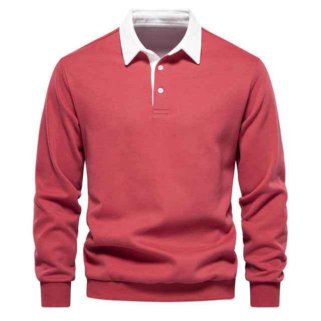 Herre Langærmet Polo Shirt – Slim Fit