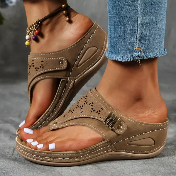 Kvinder Elegante Plateau Kilesandaler med Komfortabel Sål